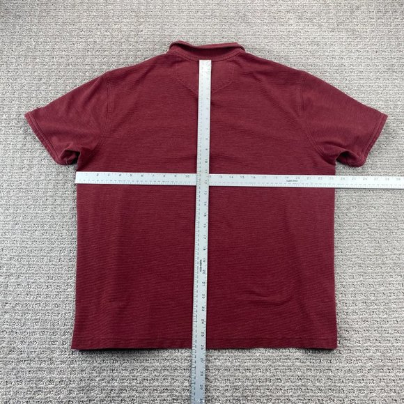 Eddie Bauer Polo Shirt Men Extra Large XL Red Casual Golf Chest Pocket Outdoors - Picture 6 of 8